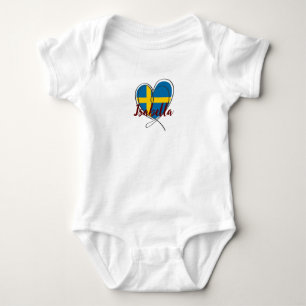 Body Modern Suède Drapeau mignon Coeur nom personnalisé