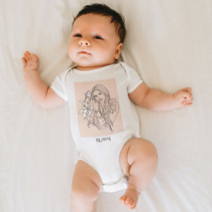 Body Moderne ligne simple Art Noir, Boho Bohemian