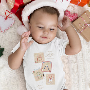 Body Moderne Mon premier joyeux bébé de Noël naissance