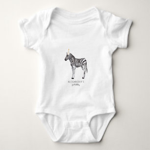 Body Moderne Simple Party Animal 1er anniversaire Baby 