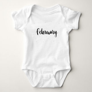 Body Mois de février Costume de corps bébé