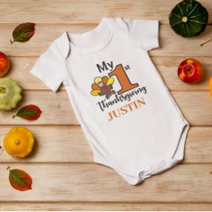 Body Mon 1er Thanksgiving personnalisé