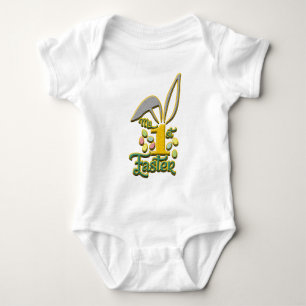 Body Mon 1er vêtement blanc Unisex pour bébé de Pâques