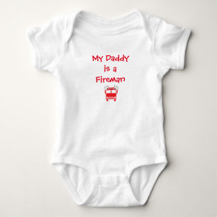 Body "Mon papa est combinaison de bébé d'un pompier"