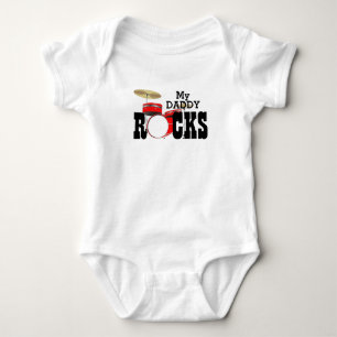 Body "Mon papa Rocks !" avec ensemble à tambour