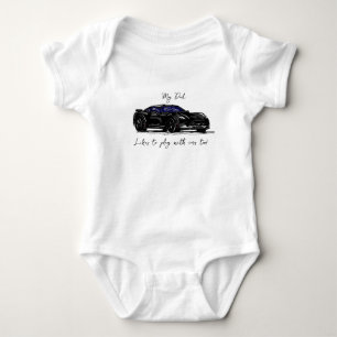 Body Mon père aime jouer avec Corvettes C7 Black