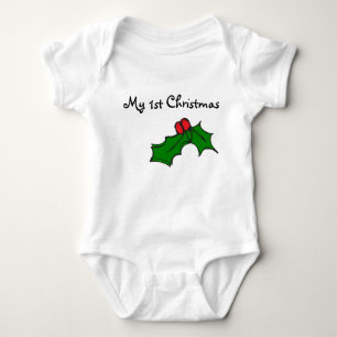 Body Mon premier/ęr Noël - houx de Noël
