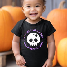 Mon premier Halloween crâne mignon avec des étoile