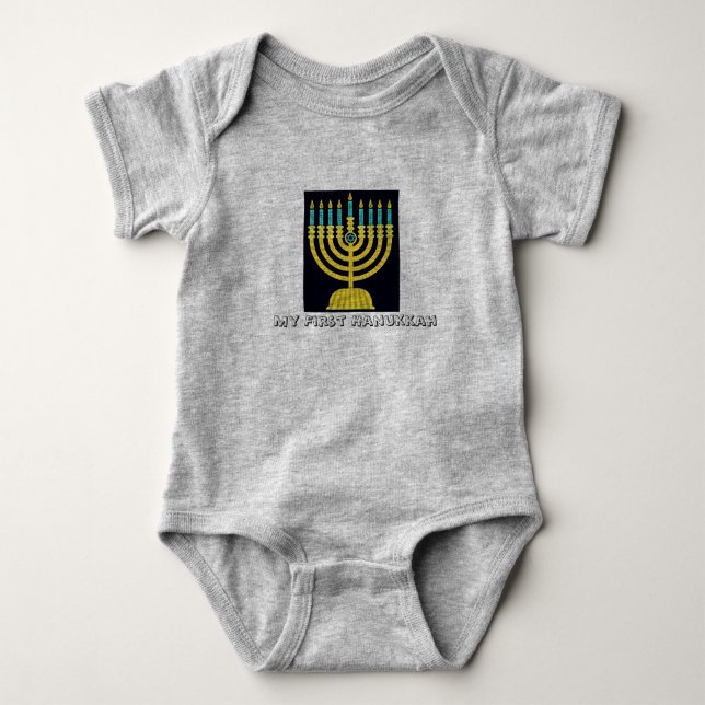 Body Mon premier Hanoukka Pop Art Menorah (Devant)