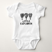 Monochrome "Little Explorer" Design Bodysuit bébé