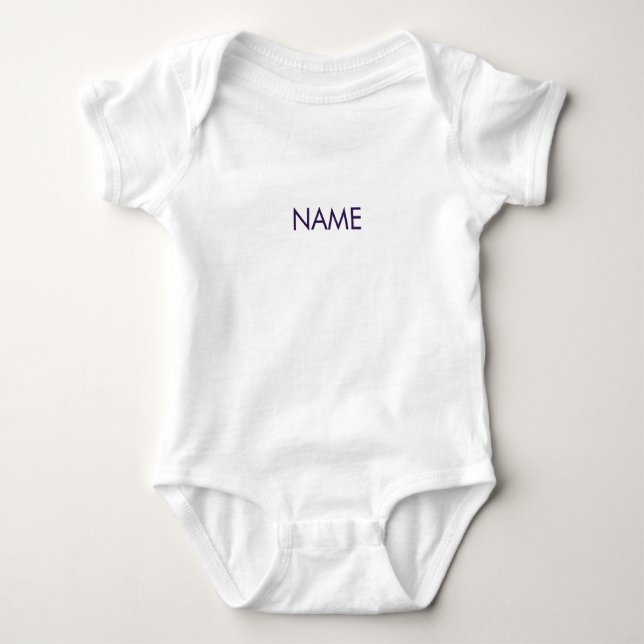 Body Monogramme de texte de nom personnalisé violet min (Devant)