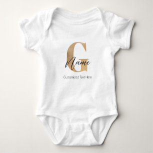 Body Monogramme moderne Initiale G & Nom Personnalisé
