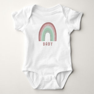 Body Monogramme Nom du bébé Earthy Boho Rainbow Baby Bo