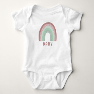 Body Monogramme Nom du bébé Earthy Boho Rainbow Baby Bo