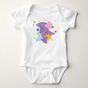 Body Motif abstrait tendance dans les couleurs violet e