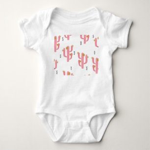 Body Motif d'aquarelle de cactus rose vintage