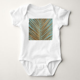 Body Motif de palme tropicale peint en or