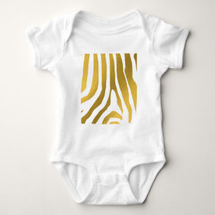 Body Motif Faux Gold Zebra Print Stripes