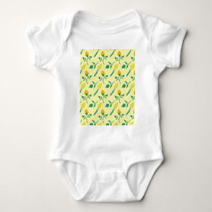 Body Motif floral avec rose jaune et fleurs de tulipe