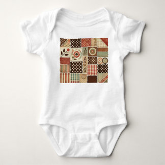 Body Motif floral rétro rustique en patchwork terre cui