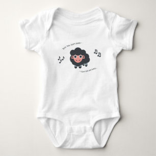 Body Moutons noirs de bébé de comptine de combinaison