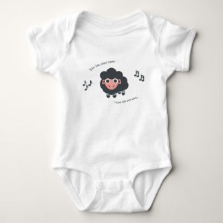 Body Moutons noirs de bébé de comptine de combinaison