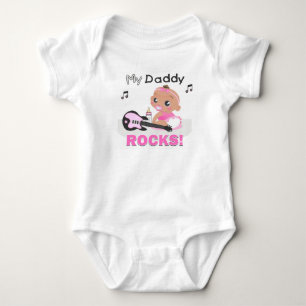 Body My Daddy Rocks Pink African Guitar Creeper