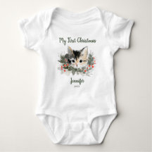 My First Christmas Calico Kitty T-Shirt