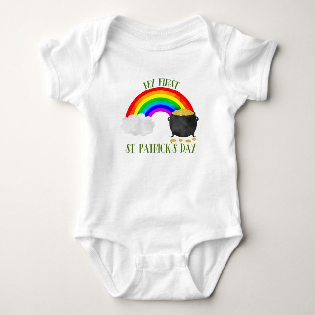 Body My First St Patrick's Day Rainbow et Pot Of Gold (Devant)