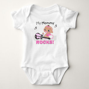 Body My Mommy Rocks Pink African Guitar Creeper