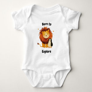 Body Nés pour explorer Lion & Manchot - Aventureurs mig
