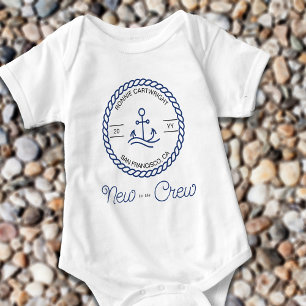 Body New to the Crew Nautical Blue Boat Anchor Custom