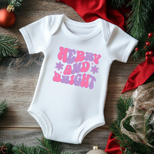 Body Noël Joyeux Et Lumineux Rétro Groovy Festif
