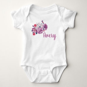 Body Nom Avery Floral Personnalisé Vintage Flower Toddl