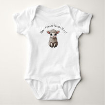 Nom cadeau de l'agneau de Baby shower personnalisé