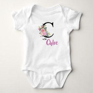 Body Nom Chloe Baby Outfit Lettre C Romper Floral