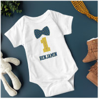 Nom de bébé garçon One Love noeud papillon bleu 