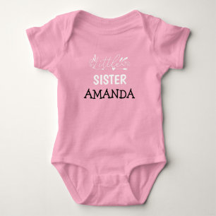 Body Nom de bébé Little Sister personnalisable pour pet