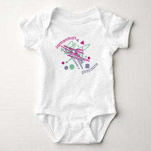 Body Nom de bébé Rose Violet Sarcelle Formes Rendez-vou