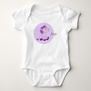Body Nom de la fille de la licorne rose mignonne