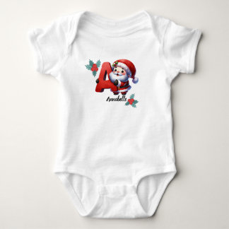Body Nom de Noël personnalisable Bodysuit initial