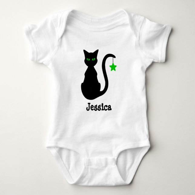 Body Nom du chat noir Coussin du bébé (Devant)