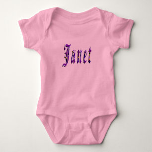 Body Nom Janet floral pourpre,