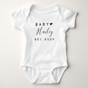 Body Nom personnalisé Faire-part Bodysuit bébé