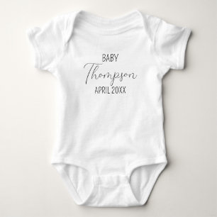 Body Nom personnalisé Faire-part Bodysuit bébé