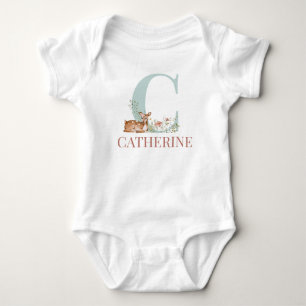 Body Nom personnalisé Lettre initiale C Bodysuit bébé