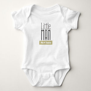 Body Nom personnalisé Little Man   Boys Bodysuit
