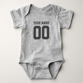 Body Nom personnalisé Numéro Baby Football Jersey Bodys