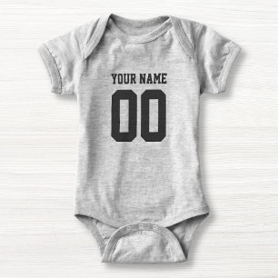 Body Nom personnalisé Numéro Baby Football Jersey Bodys