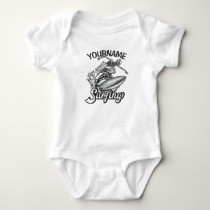 Body NOM personnalisé Surfer Big Wave Skeleton Surfing